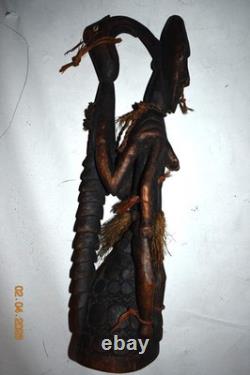 Well Used Papua New Guinea Bird And Man Roof Spire, 18 1900s