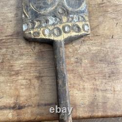 Wonderful Vintage Sepik River New Guinea Hand Carved House Board /Mask 1960's