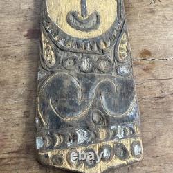 Wonderful Vintage Sepik River New Guinea Hand Carved House Board /Mask 1960's