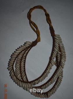 Wow! Papua New Guinea Ritual 3 String Shell Necklace, 14 Overall 1900s