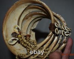 Wow! Papua New Guinea Ritual 5 Shell Bracelet, 4 1900s