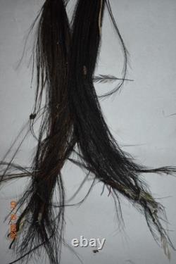 Wow! Papua New Guinea Ritual Jaw Bone, Feather Necklace, 26 Overall 1900s